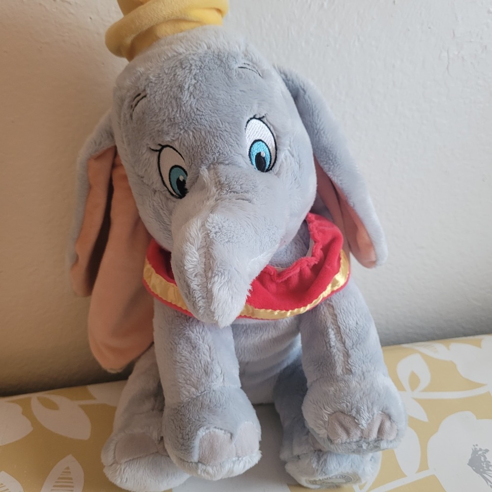Disney Dumbo Plush Toy Authentic Disney Store Soft Gray Clean